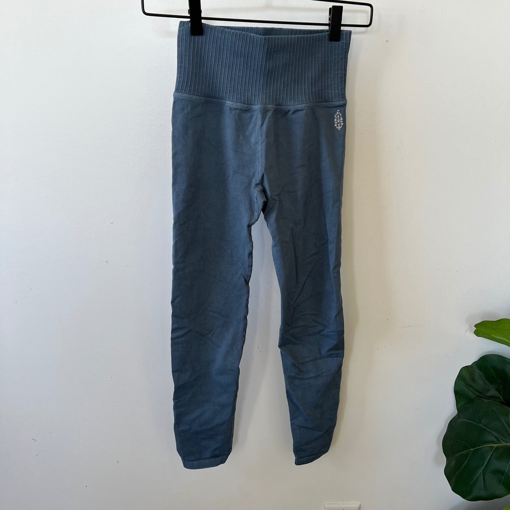 FP Movement Free People Good Karma High Waisted Leggings Blue XS/S OB1053231